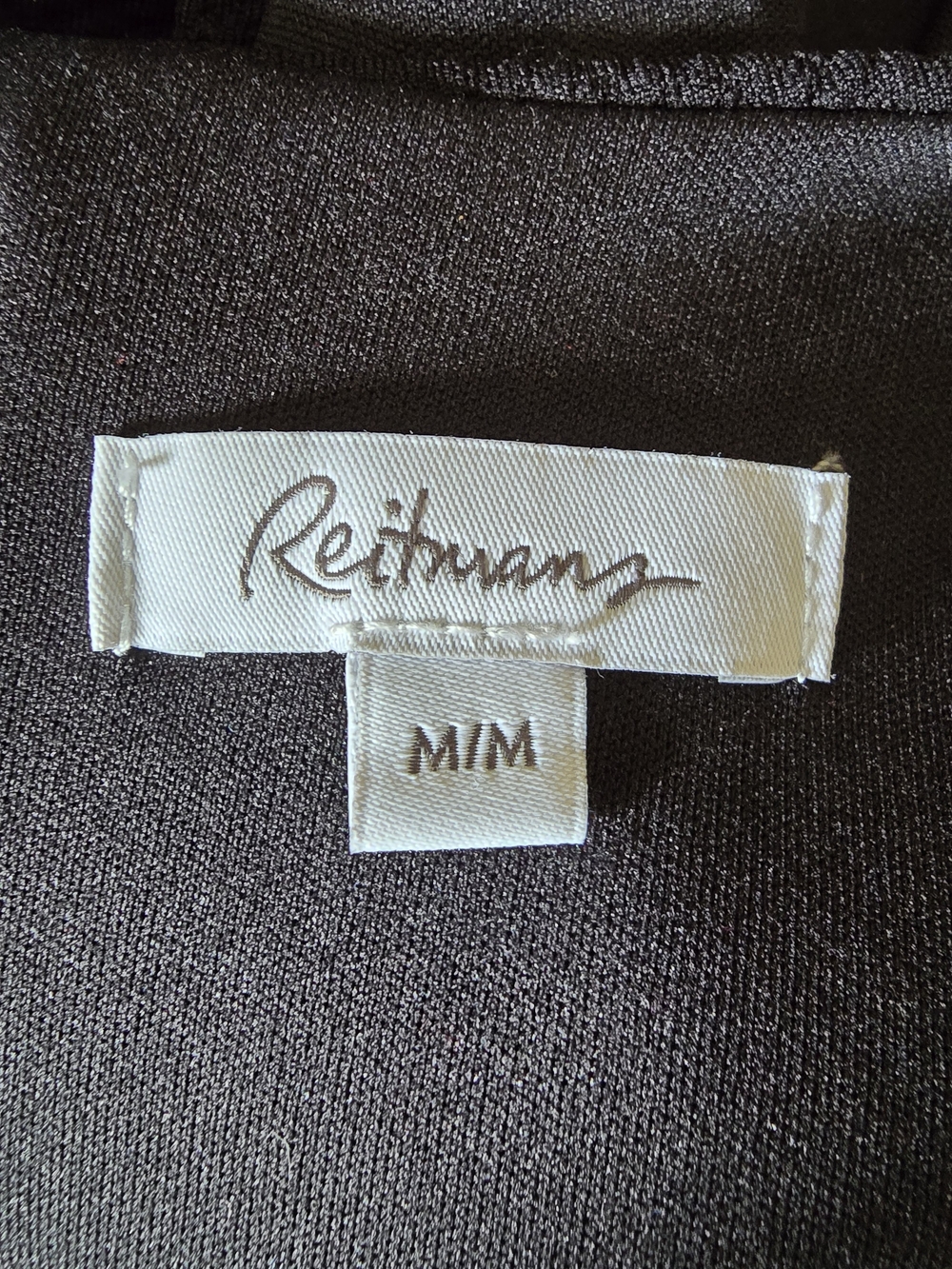 Reitmans Black Halter Neck A-Line Dress Textured Knit Size Medium - Picture 7 of 8